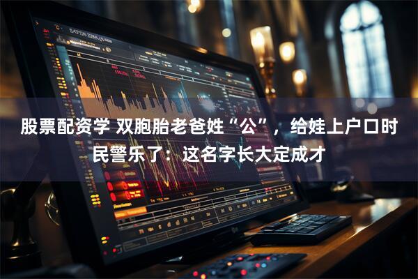 股票配资学 双胞胎老爸姓“公”，给娃上户口时民警乐了：这名字长大定成才